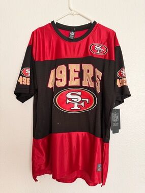 NFL San Francisco 49ers Black & Red Men's Jersey Shirt